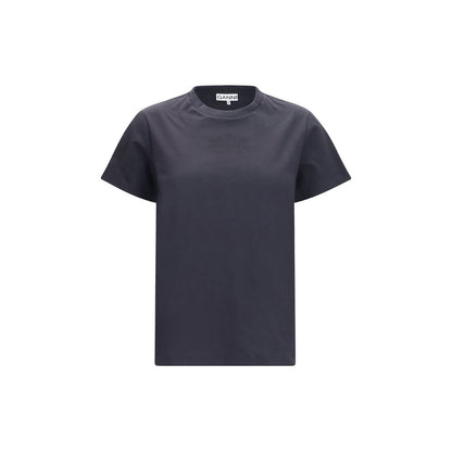 Ganni Black Cotton T-Shirt