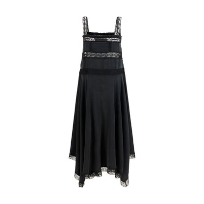 Ganni Black Silk Cocktail Dress