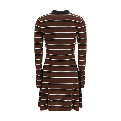 Ganni Brown Wool Oves Aries Casual Dress
