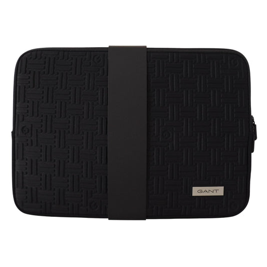 Gant Black Padded Pouch Bag Zipper Cover Sleeve Case