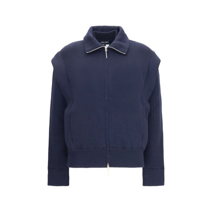 Giorgio Armani Blue Wool Oves Aries Bomber