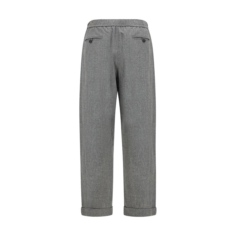 Giorgio Armani Gray Wool Oves Aries Casual Pants