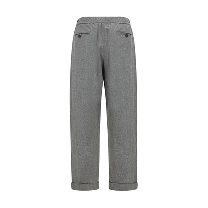 Giorgio Armani Gray Wool Oves Aries Casual Pants