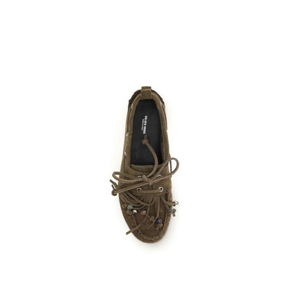 Golden Goose Bicolor Calf Leather Bos Taurus Slip-On Loafers