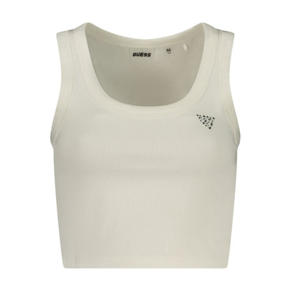 Guess Jeans Bianco Viscose Woman Tanktop