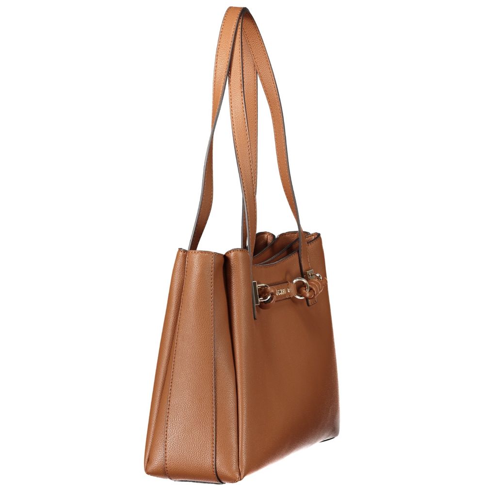 Guess Jeans Brown Polyethylene Handbag