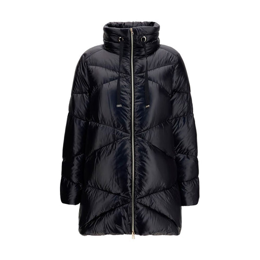 Herno Black Goose Down Full-Length Jacket