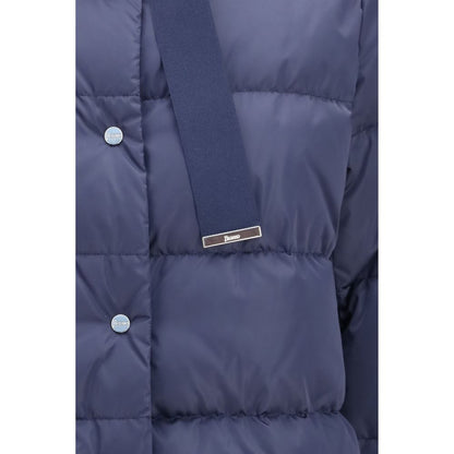Herno Blue Polyester Full-Length Jacket