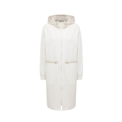 Herno White Cotton Coat
