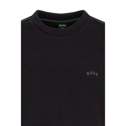 Hugo Boss Black Cotton Logo Details Sweatshirt