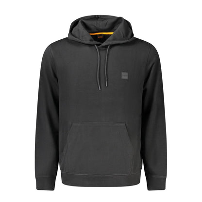 Hugo Boss Black Cotton Men's Hooded Sweatshirt