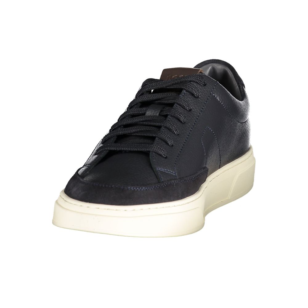 Hugo Boss Blue Leather Men's Sneakers
