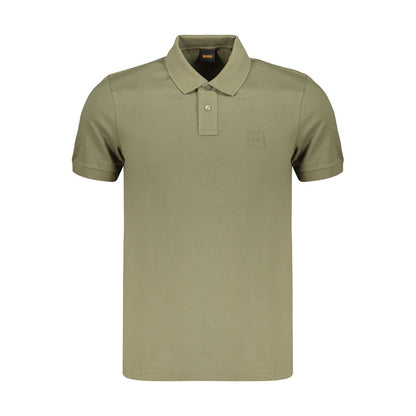 Hugo Boss Green Cotton Men's Polo Shirt