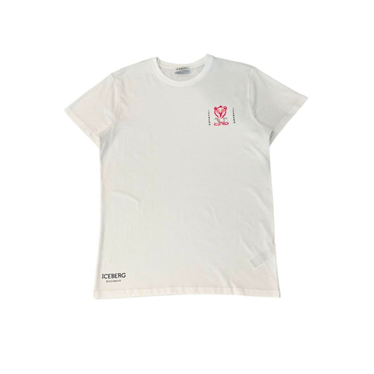 Iceberg White Cotton Men T-Shirt