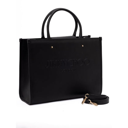 Jimmy Choo Black Avenue S Tote Leather Handbag