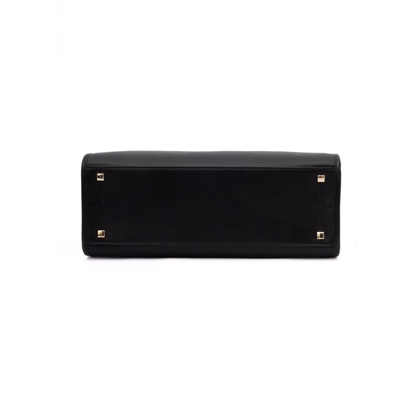 Jimmy Choo Black Avenue S Tote Leather Handbag