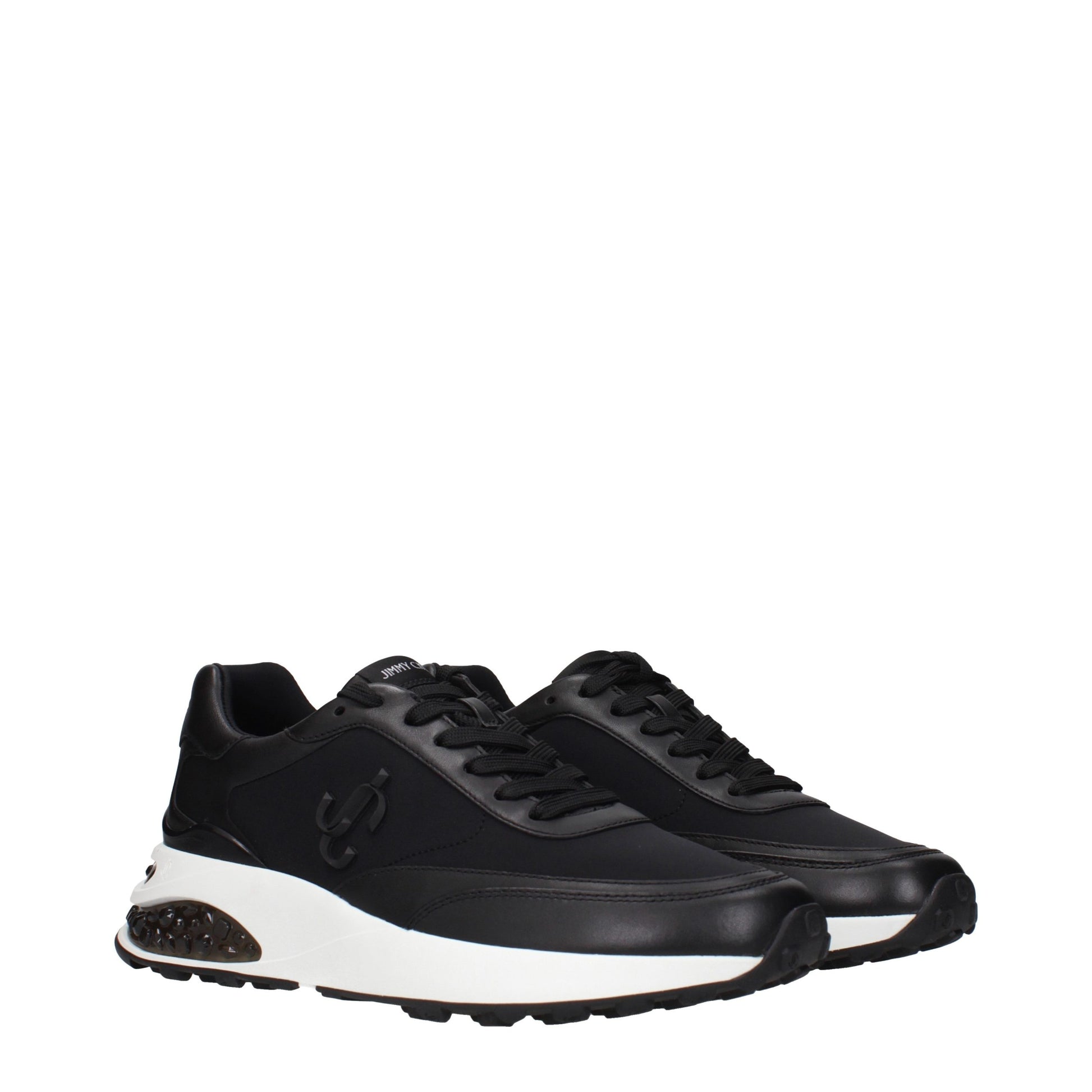 Jimmy Choo Black Fabric Athletic Sneakers