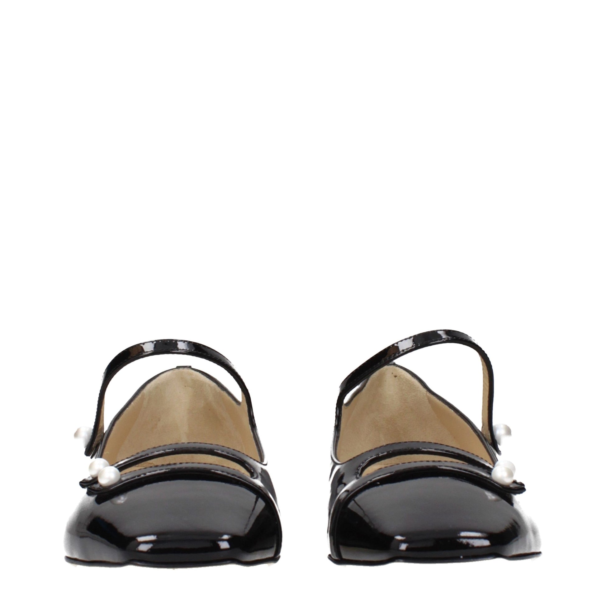 Jimmy Choo Black Leather Ballet Flats