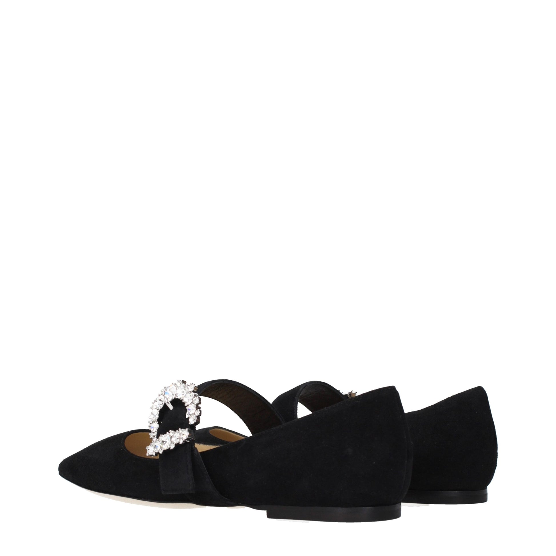 Jimmy Choo Black Leather Ballet Flats