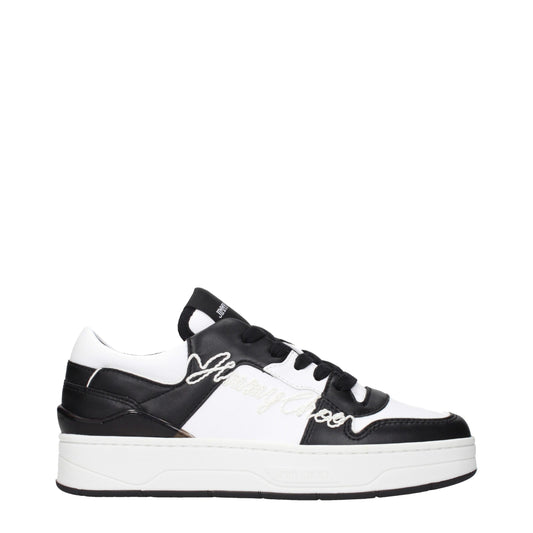 Jimmy Choo Black Leather Low Top Sneakers