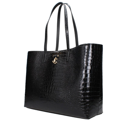 Jimmy Choo Black Leather Shoulder Bag