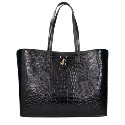 Jimmy Choo Black Leather Shoulder Bag