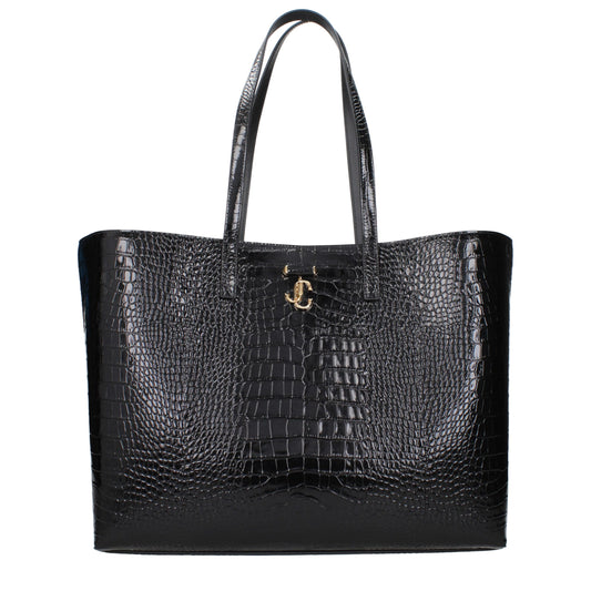 Jimmy Choo Black Leather Shoulder Bag