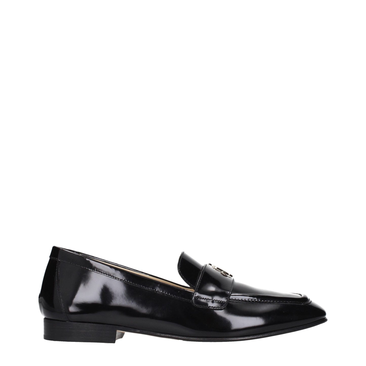 Jimmy Choo Black Leather Slip-On Loafers