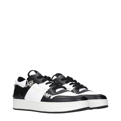 Jimmy Choo Black Leather Sneakers