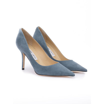 Jimmy Choo Dusk Blue Suede Agnes Pumps