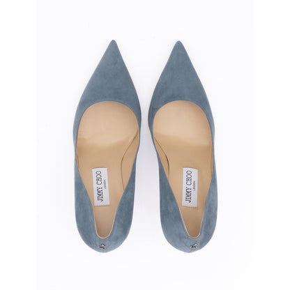 Jimmy Choo Dusk Blue Suede Agnes Pumps