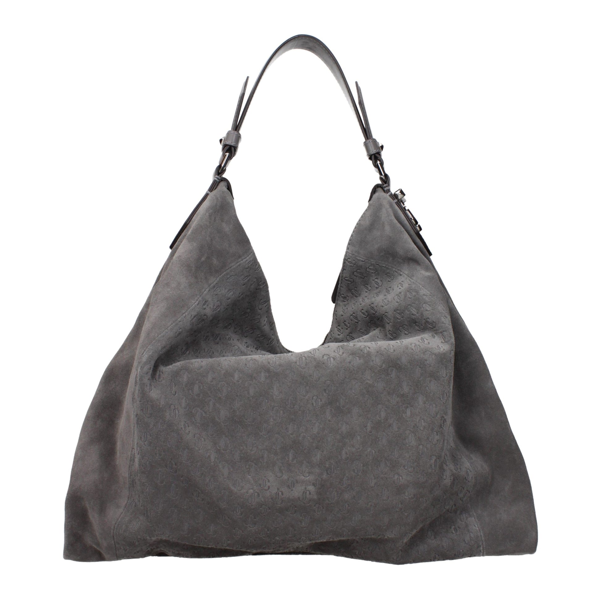 Jimmy Choo Gray Leather Shoulder Bag