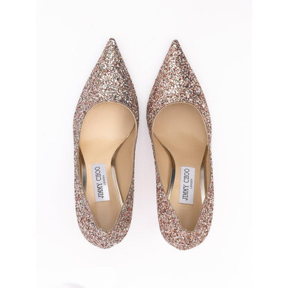 Jimmy Choo Rose Coarse Glitter Love 85 Pumps