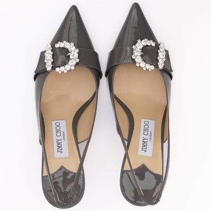 Jimmy Choo Storm Grey Patent Leather Chery SB 65 Pumps