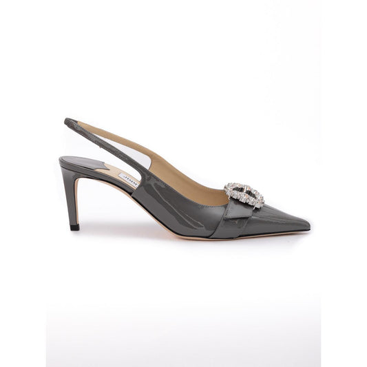 Jimmy Choo Storm Grey Patent Leather Chery SB 65 Pumps