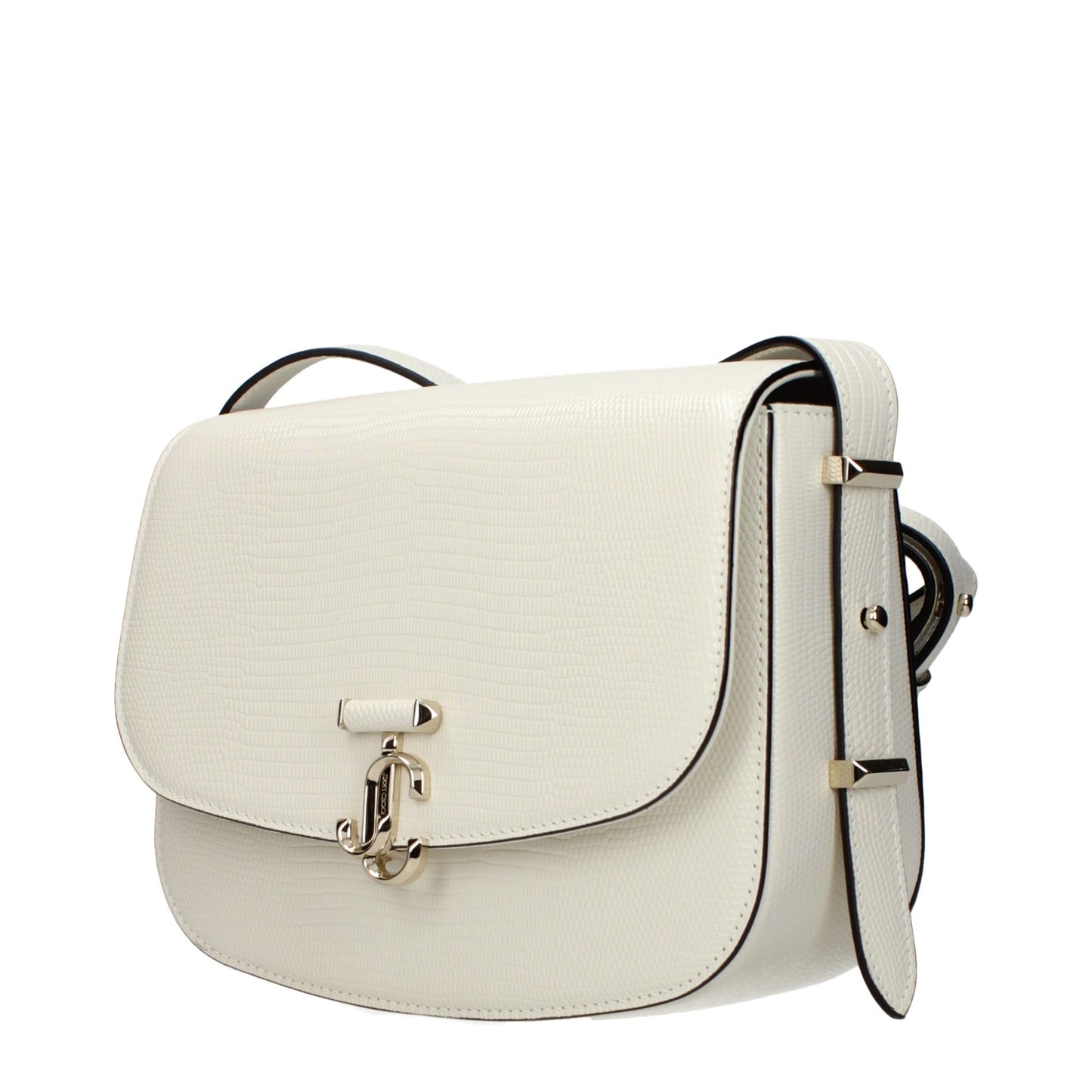 Jimmy Choo White Leather Crossbody Bag