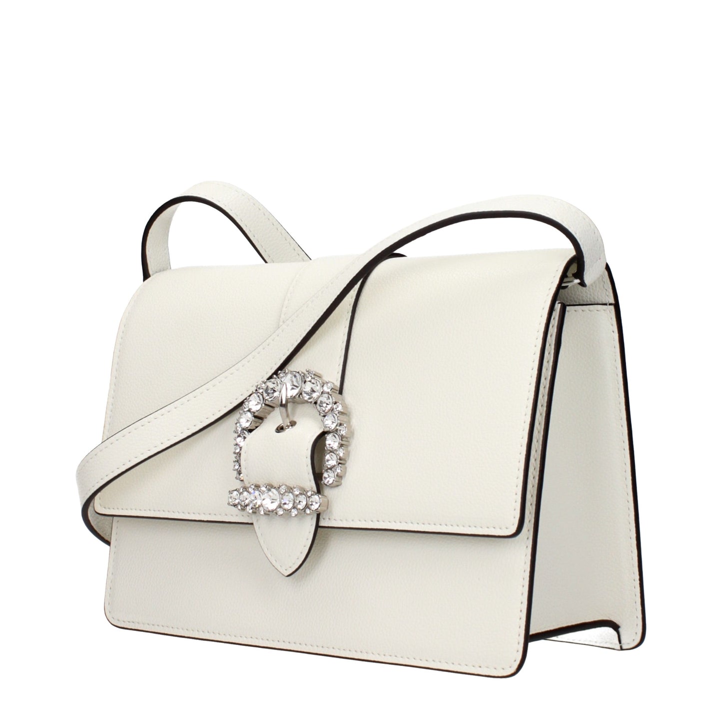 Jimmy Choo White Leather Crossbody Bag