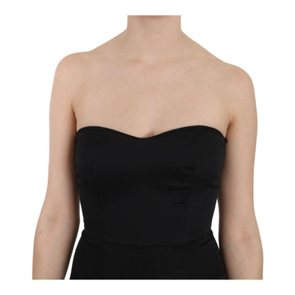 John Richmond Black Sequined Flare Ball Gown Dress