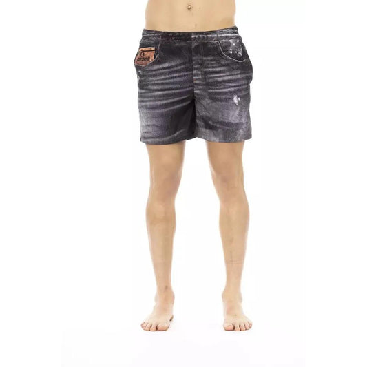 Just Cavalli Black Polyester Men's Swim Short