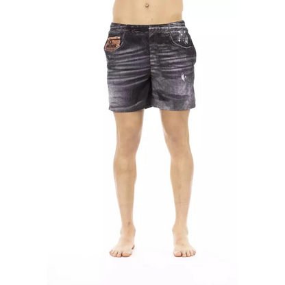 Just Cavalli Black Polyester Men's Swim Short