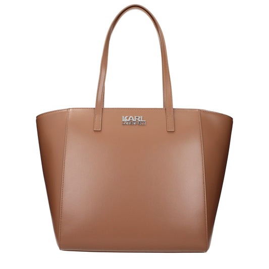 Karl Lagerfeld Brown Polyethylene Shoulder Bag