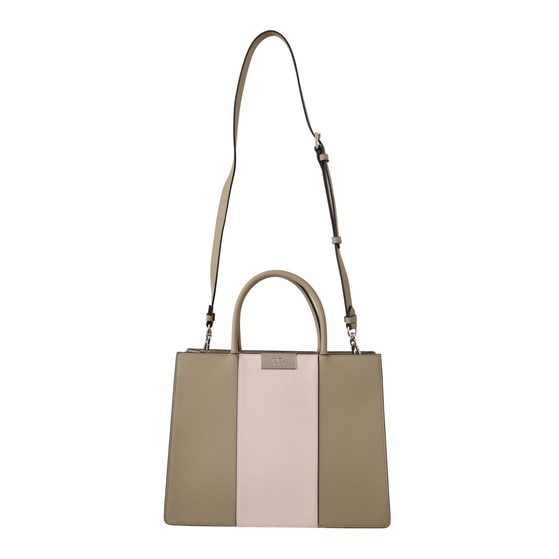 Karl Lagerfeld Sage Green Polyurethane Tote Shoulder Bag