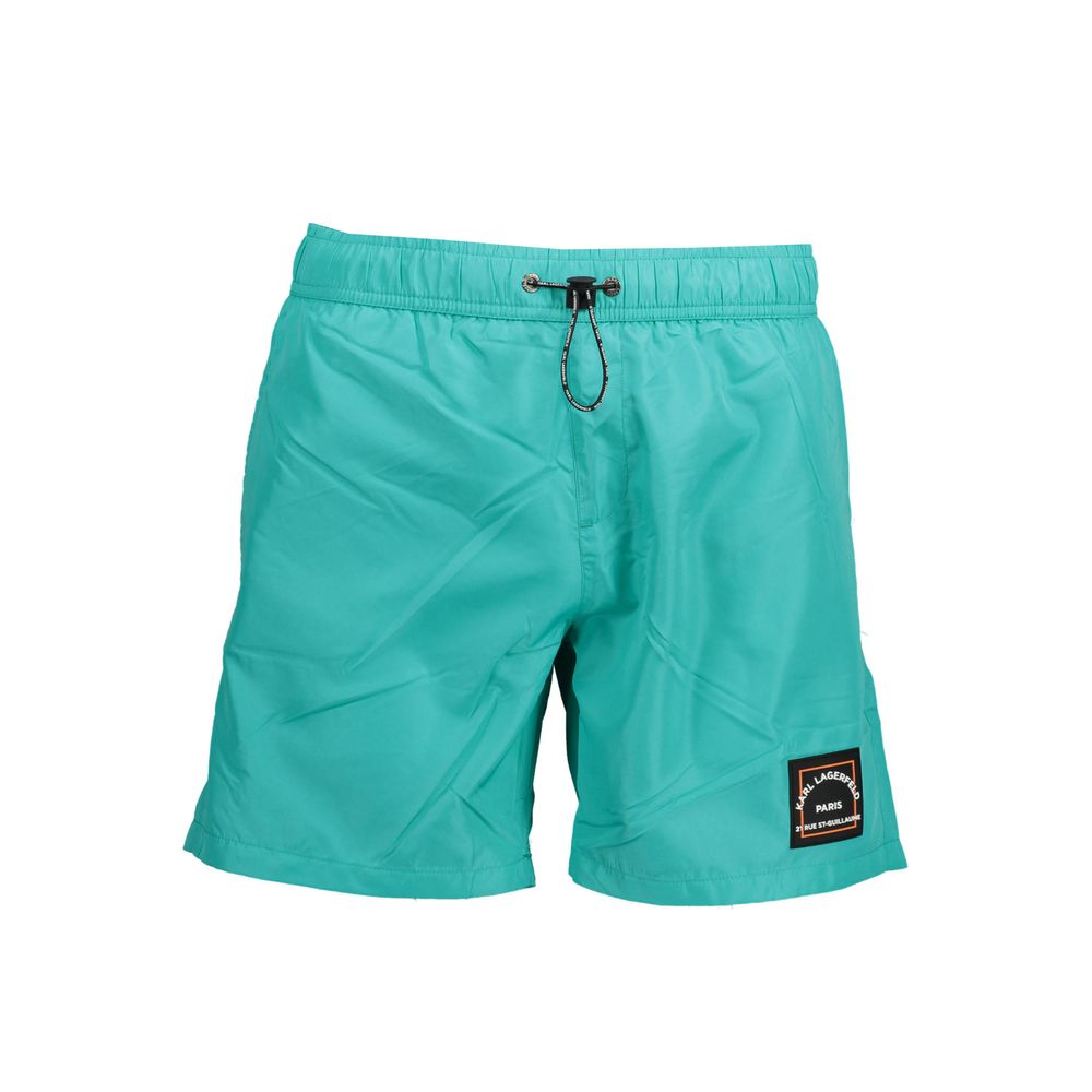 Karl Lagerfeld Verde Polyester Men's Swim Boxer