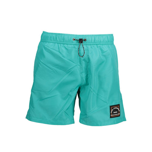 Karl Lagerfeld Verde Polyester Men's Swim Boxer