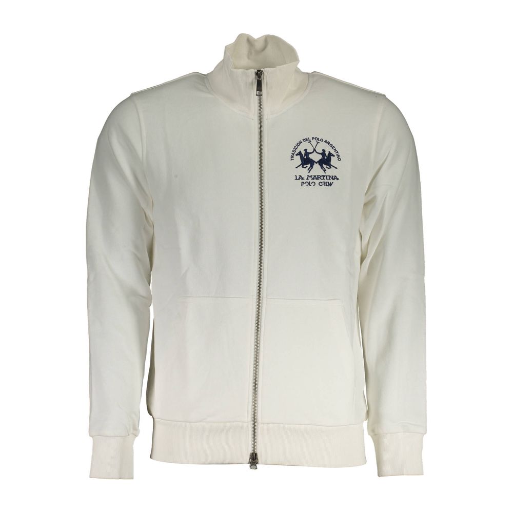 La Martina Bianco Cotton Mens Sweatshirt