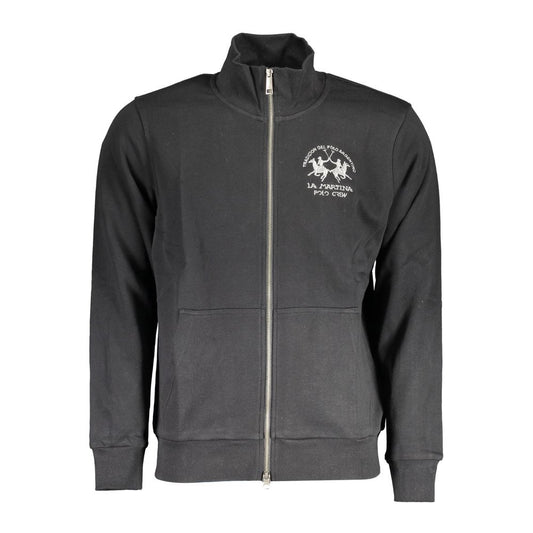 La Martina Black Cotton Men's Sweatshirt