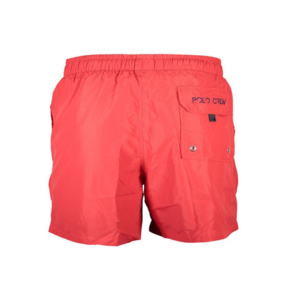La Martina Red Polyester Men's Swim Trunk