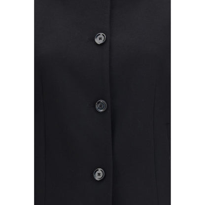 Lardini Black Wool Oves Aries Full-Length Jacket