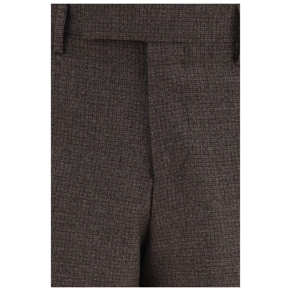 Lardini Brown Viscose Dress Pants
