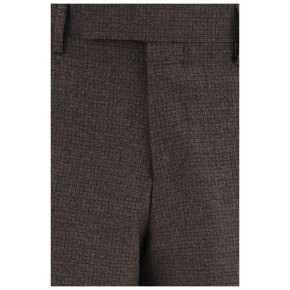 Lardini Brown Viscose Dress Pants